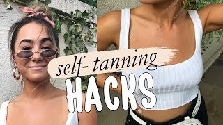 SELF TANNING HACKS TIPS amp TRICKS  Julia Havens [upl. by Edecrem]