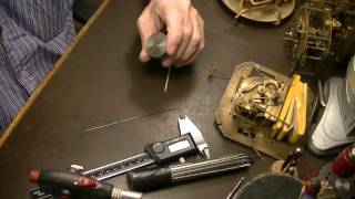 The Village Clockmaker Clock repair tutorial 20 Repairing a broken hole in a center shaft [upl. by Sire]