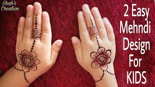 2 Cute Easy Kids Mehndi Design  Simple Girls Henna Design  New Mehendi Designs [upl. by Bronwyn]