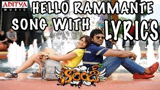 Hello Rammante Song With Lyrics  Orange Songs  Ram Charan Tej Genelia Harris Jayaraj [upl. by Roos]