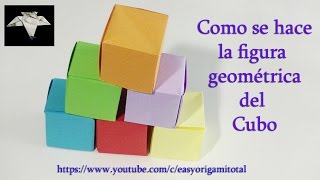 Como hacer la figura geometrica del cubo [upl. by Abdella]