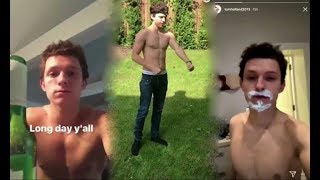 Tom Holland Shirtless Storygram Compilation [upl. by Eden]