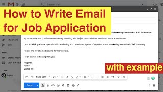 How to Write Email for Applying Job Application [upl. by Able]