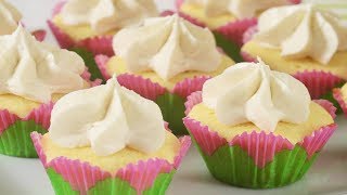 Mini Vanilla Cupcakes Recipe Demonstration  Joyofbakingcom [upl. by Dnalrag42]