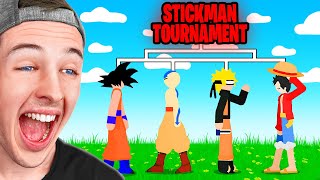 BECKBROS React To ANIME STICKMAN TOURNAMENT [upl. by Nahtad]