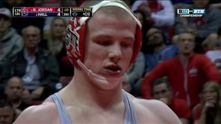 Jordan vs Hall  174 LBs  Big Ten Wrestling Championship [upl. by Inalem199]