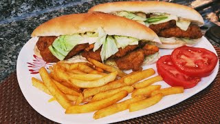 CHICKEN ZINGER SANDWICHchicken zinger burger ki recipe [upl. by Cogswell]