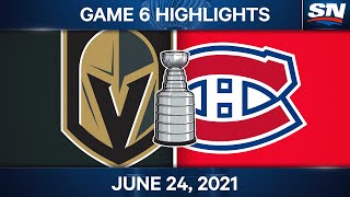 NHL Game Highlights  Canadiens vs Golden Knights Game 6  Jun 24 2021 [upl. by Mcneil]