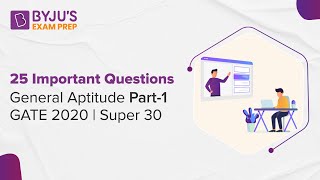 25 Important Aptitude Questions for GATE  General Aptitude for GATE 2023 Exam  Part1 Super 30 [upl. by Alphonsa]