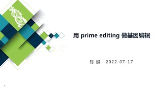 【陈巍学基因】第93期：Prime Editing 做基因编辑 [upl. by Virgilio641]