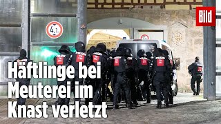 Gefängnismeuterei Polizei stürmt Knast in Thüringen  JVA Untermaßfeld [upl. by Yniffit765]