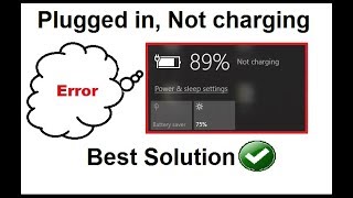 How To Fix Plugged In Not Charging Windows 810 Non Removable Battery [upl. by Nolra]