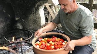 GÜVEÇTE SEBZELİ TAVUK BUT TARİFİ  Yeni Güveçte İlk Pişirme [upl. by Chicky]