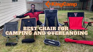 Best Chair For Camping and Overlanding KingCamp High Sling Back Folding Chair [upl. by Niklaus285]