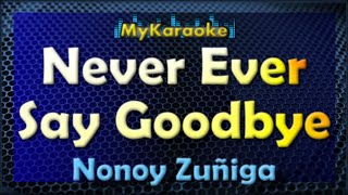 Karaoke  NEVER EVER SAY GOODBYE  in the style of Nonoy Zuñiga [upl. by Amabel]