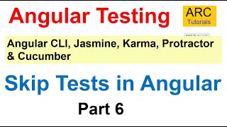 Angular Testing Tutorial 6  Skip Tests in Angular [upl. by Zarger494]