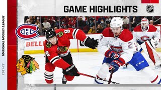 Canadiens  Blackhawks 11322  NHL Highlights [upl. by Einegue419]