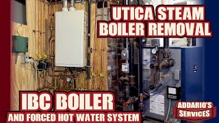 High Efficiency IBC Boiler Installation Utica Steam Boiler Removal [upl. by Noirred]