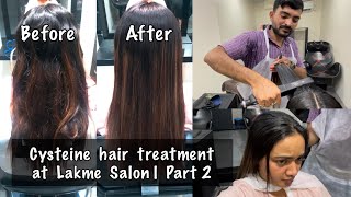 Cysteine Hair Treatment Review Day 2  Lakme Salon  Final Results [upl. by Bushweller]