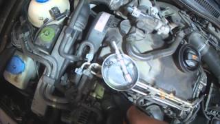 VW A4 BEW TDI Thermostat replacement [upl. by Asyle]