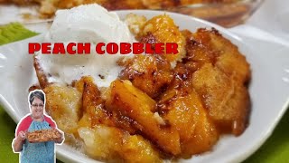 BEST PEACH COBBLER  Easy  Homeade Step By Step ❤ [upl. by Shieh505]