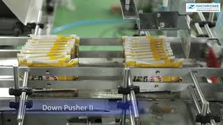 Automatic Pouch Packing System  Bundling and wrapping  Flexiwrap ST [upl. by Enirahtak659]