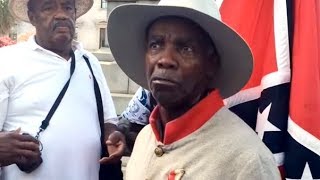 Black Confederate flag supporter defends beliefs [upl. by Inattyrb]