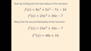 Finding Inflection Points [upl. by Sharyl]