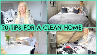 20 TIPS FOR A CLEAN HOME  HABITS FOR KEEPING A CLEAN HOUSE [upl. by Aila]