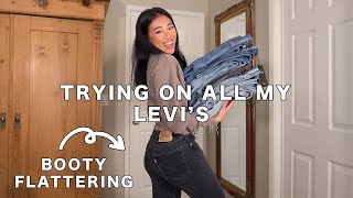 LEVIS JEANS TRY ON  REVIEW 501 Original  Skinny vs Wedgie Fit [upl. by Karina707]