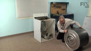 GE Dryer Repair – How to replace the Drum Belt [upl. by Litnahs787]