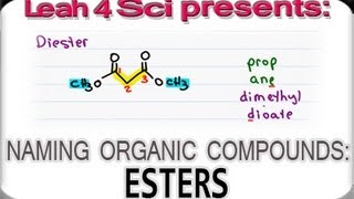 Naming Esters  Organic Chemistry IUPAC Naming by Leah4sci [upl. by Faludi]