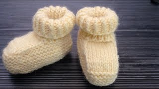 How To Knit Baby Booties Part1 For Beginners [upl. by Mayap122]