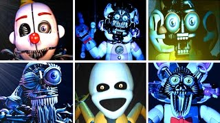 Five Nights at Freddys Sister Location ALL JUMPSCARES [upl. by Egreog]